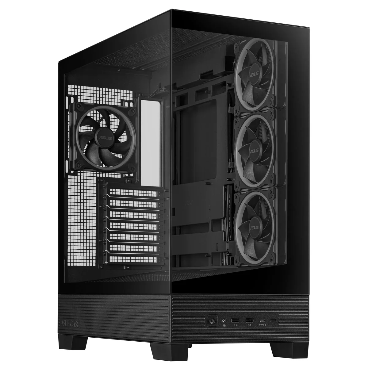 ASUS A31 PLUS -miditornikotelo RGB-valaistuksella, musta
