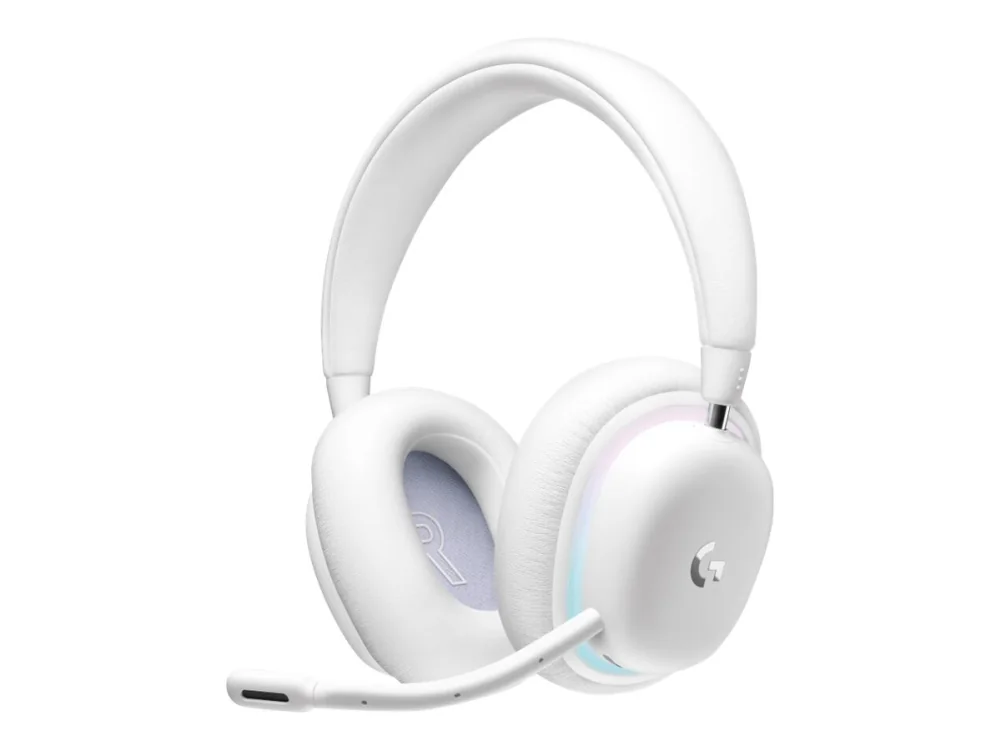 Logitech G735 - Kuulokkeet - täysikokoinen - 2,4 GHz - langaton (Lightspeed) - Dolby Atmos™ -yhteensopiva - 3,5 mm:n liitin - Valkoinen