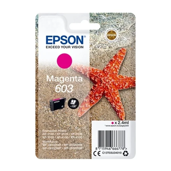 Epson 603 -mustekasetti, 2.4 ml, magenta