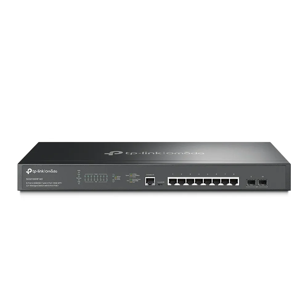 TP-Link JetStream TL-SG3210XHP-M2 - V1 - kytkin - 10 porttia - hallittava - telineeseen asennettava