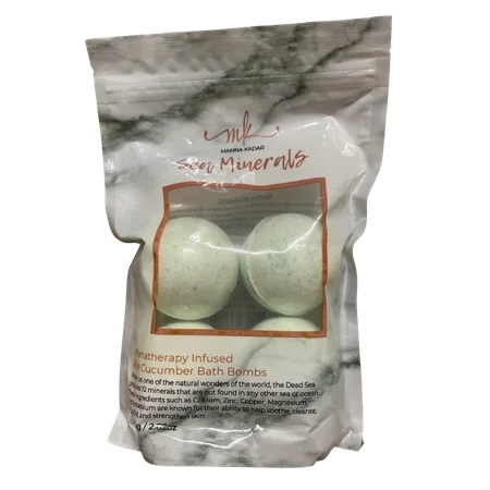 Manna Kadar Sea Minerals Aloe Cucumber Bath Bomb - 4 kpl