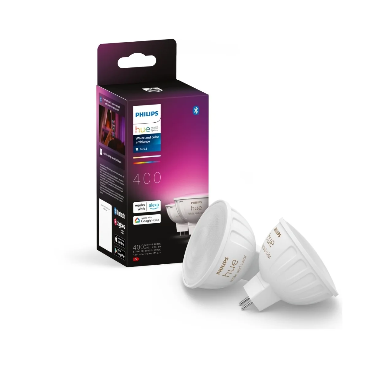 Philips HueWCA 6.3 W 12 V MR16 2-Pack