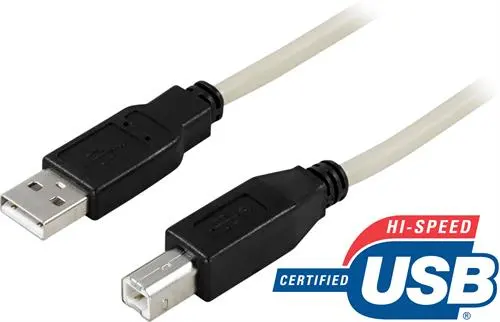 USB 2.0 kaapeli A-B, 0,5m a-b usb laitekaapeli