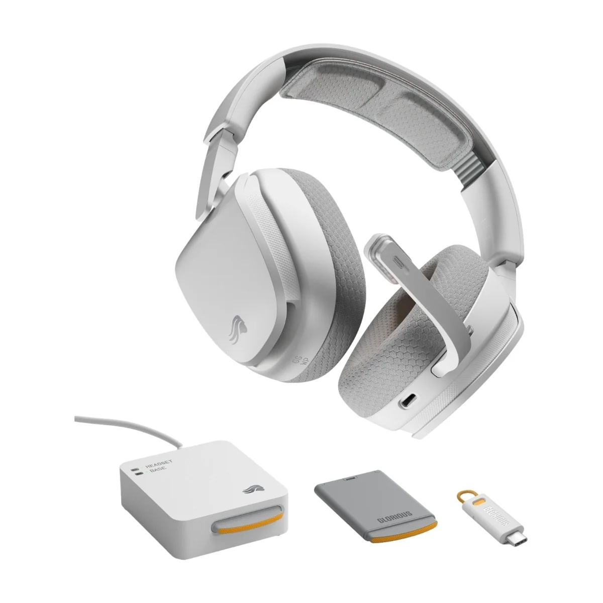 Glorious GHS Wireless InfinitePlay -peliheadset, valkoinen