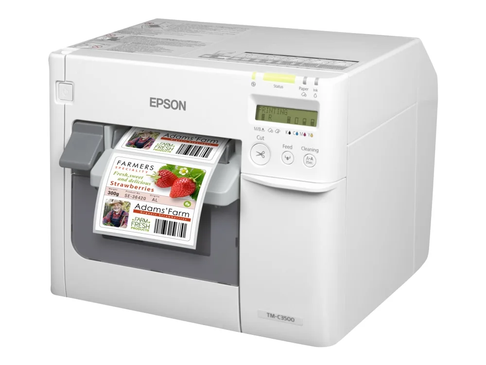 Epson ColorWorks C3500, Mustesuihku, 720 x 360 DPI, 103 mm/s, Väri, Langallinen, Valkoinen