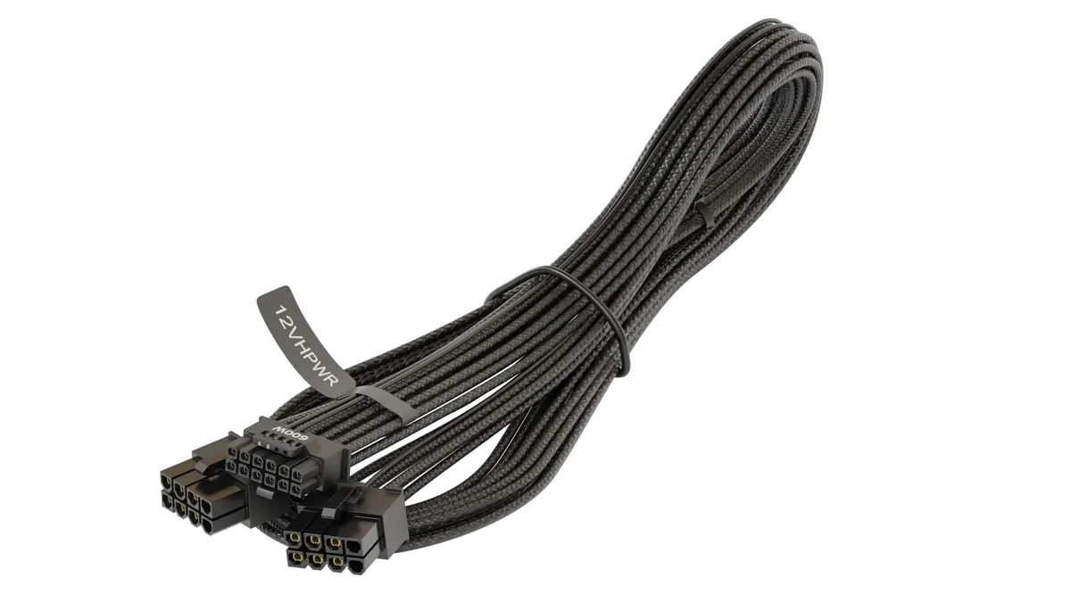 Seasonic WATX16883EW, 12VHPWR-sovitekaapeli, 75 cm, musta