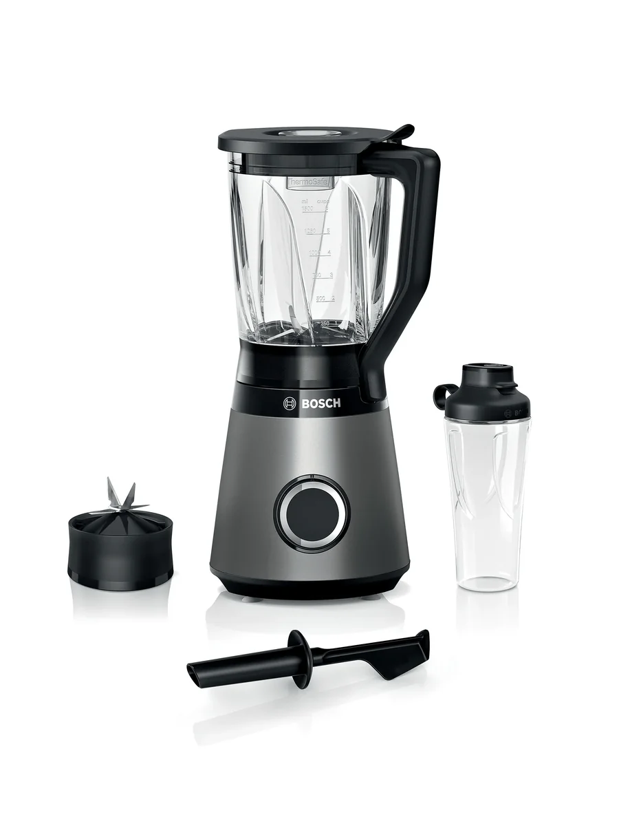 Bosch VitaPower MMB6174S 1200 W 1,5 l -tehosekoitin, musta, metalli, läpinäkyvä