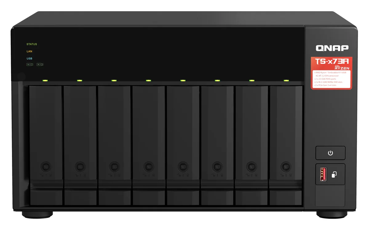 QNAP TS-873A-8G - NAS, Musta