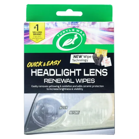 Turtle Wax Headlight Lens Renewal Wipes Kit