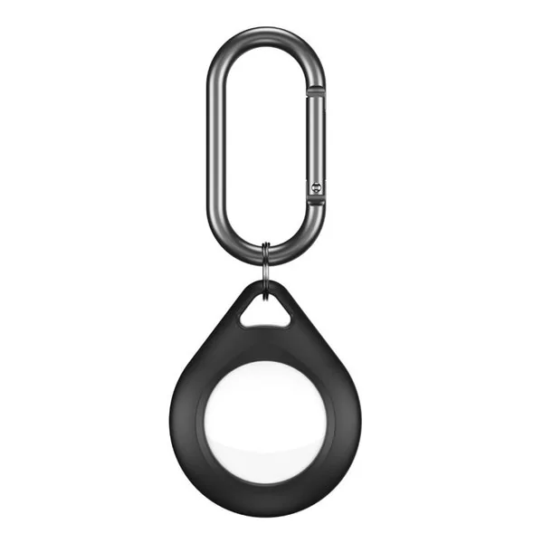 KeyBudz Secure Dock, AirTag -karabiini, Musta (4kpl)