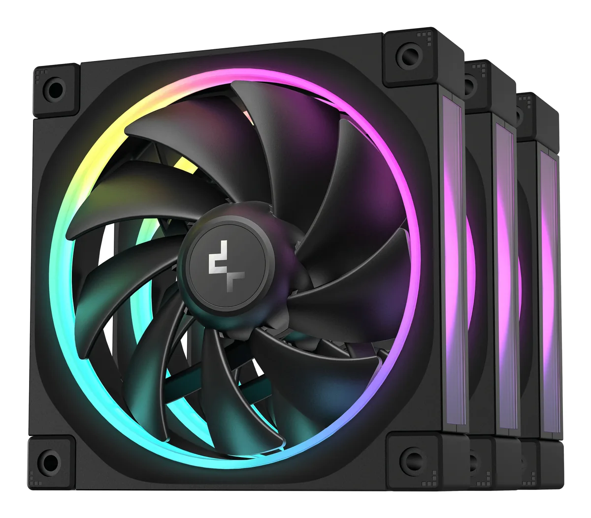 DeepCool FL12 3in1 (3-Pack) - Kotelotuuletin - 120mm - Musta RGB LED valolla - 32 dBA