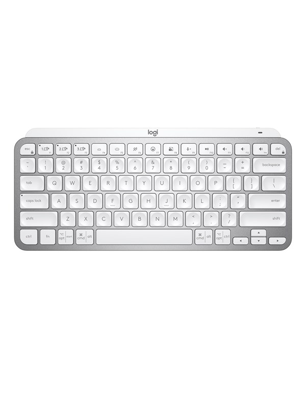 Logitech MX Keys Mini Minimalist Wireless Illuminated Näppäimistö - Pale Harmaa - ND - Näppäimistö - Pohjoismainen - Harmaa