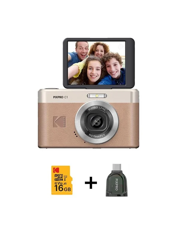 KODAK Pixpro Friendly Zoom C1 Brown + Dongle - Compact Digital Camera