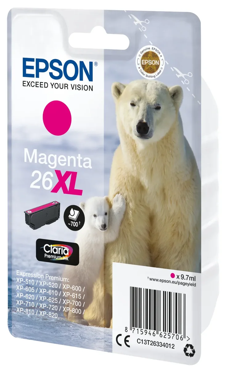 Epson Muste Magenta 26xl Claria Premium