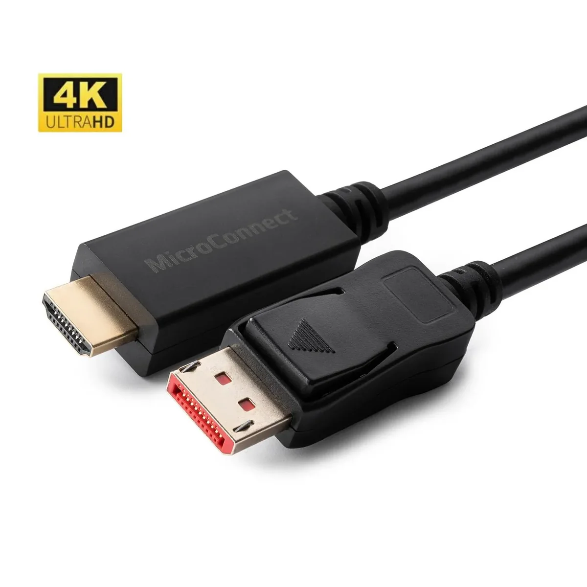 MicroConnect DisplayPort – HDMI -kaapeli, jossa 4K, 3 m, musta