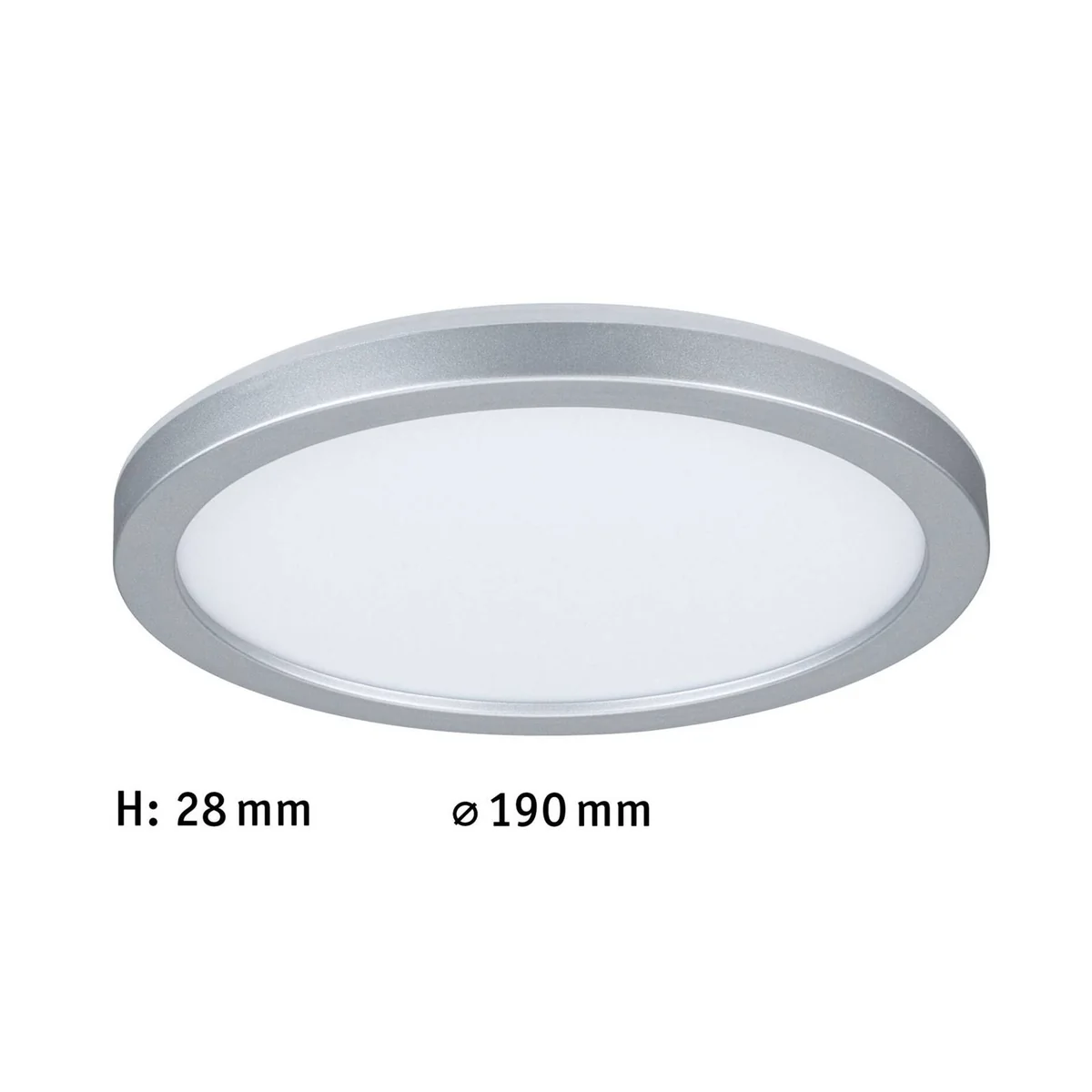 Paulmann Atria Shine, Pyöreä, Katto, Pinta-asennus, Kromi, Muovi, IP20