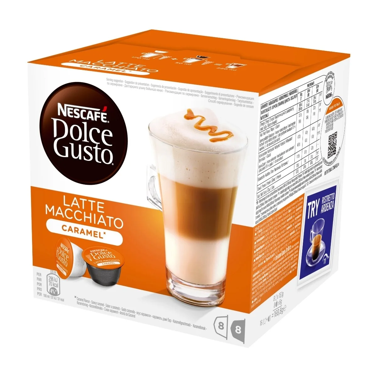NESCAFÉ Dolce Gusto Latte Macchiato Caramel kahvikapselit (16 kpl)