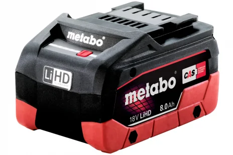 Metabo 625369000, Akku, 8 ah, 18 V, Metabo, Musta, Punainen, 1 kpl