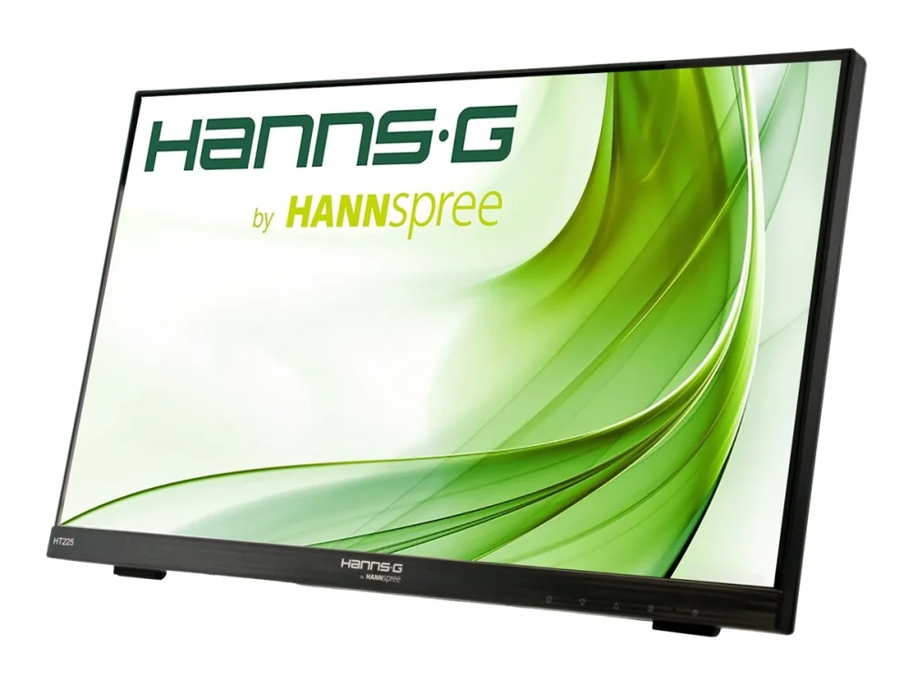 HANNS.G HT225HPB - HT-sarja - LED-näyttö - 21,5 - kosketusnäyttö - 1920 x 1080 Full HD (1080p) @ 60 Hz - 250 cd/m² - 1000:1 - 7 ms - HDMI, VGA, DisplayPort - kaiuttimet - kaiuttimet