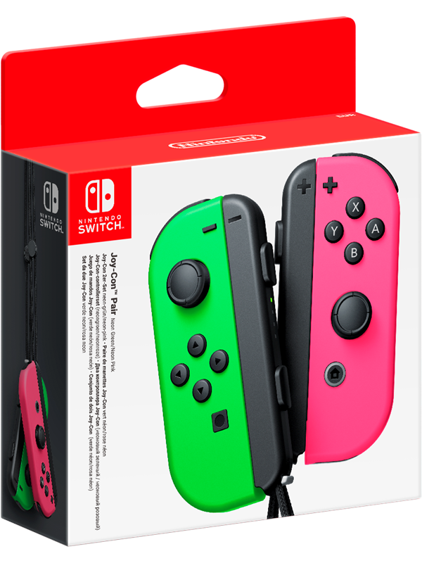 Nintendo Joy-Con Pair Neon Green/Neon Pink - Wireless Controller - Nintendo Switch