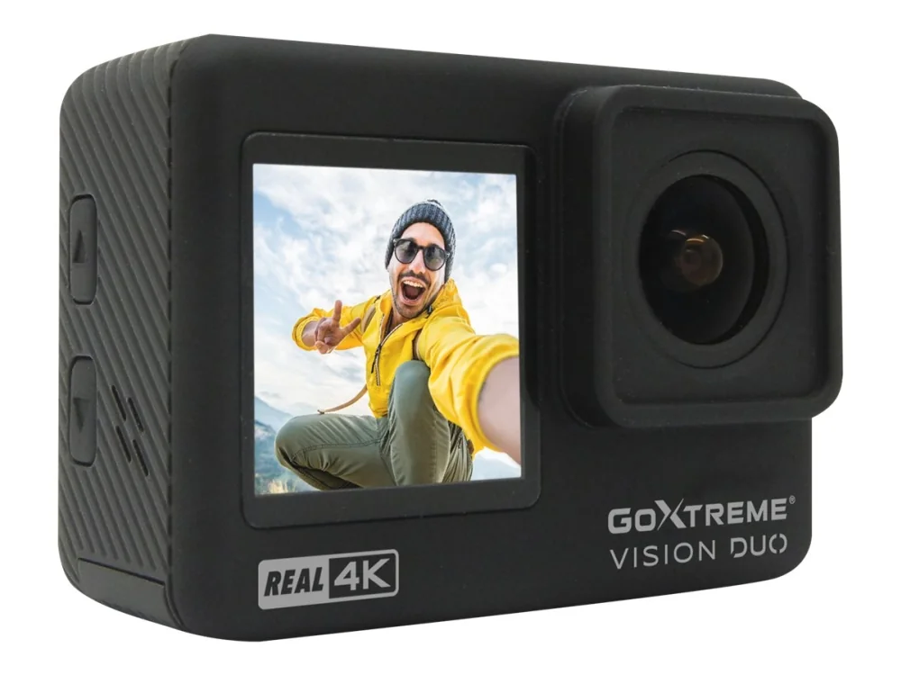Easypix GoXtreme Vision DUO - Toimintakamera - 4K / 60 fps - 12.0 MP - langaton verkko - vedenalainen jopa 30 m:iin asti