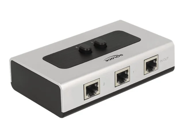 DeLOCK 87673, RJ-45, 1000 Mbit/s, Musta, Harmaa, Muovi, 68 mm, 112 mm