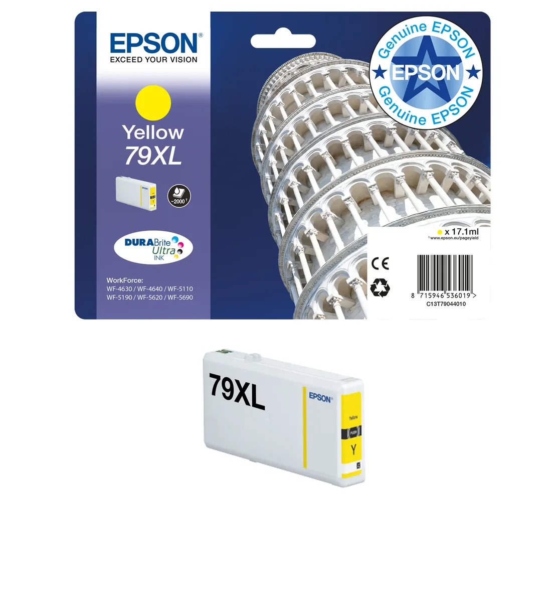 Epson 79XL DuraBrite Ultra XL-mustekasetti, 17.1 ml, magenta