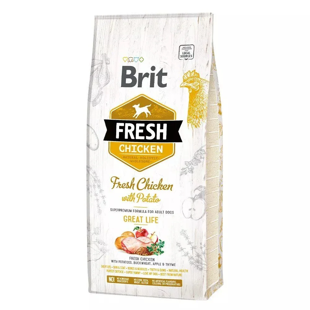 Brit Fresh Adult Great Life, Chicken 12 kg