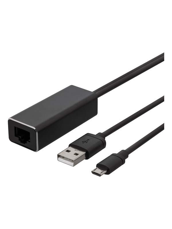 DELTACO CAST-ETHERNET - Ethernet-adapteri, Musta