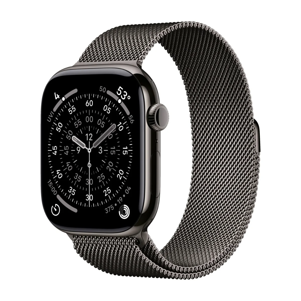 Apple Watch Series 11 GPS + Cellular 46mm Slate Titanium Case with Black Sport Band - M/L
