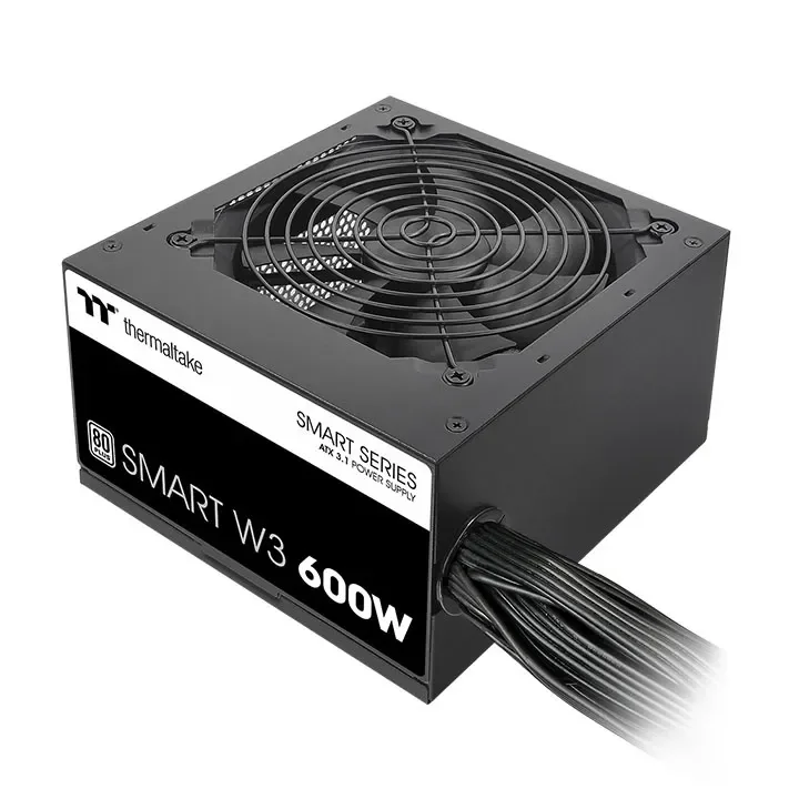 Thermaltake SMART W3 600W Virtalähde - 600 Watt - 120 mm - ATX - 80 Plus Valkoinen sertifioitu