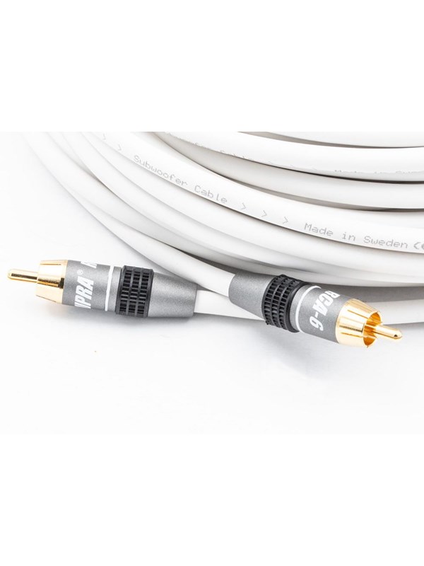 Supra Sublink - RCA-subwooferkaapeli - 8m - Valkoinen