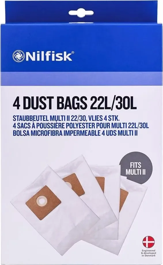 Nilfisk Pölypussi fleece 22l/30l 4 pcs hobby