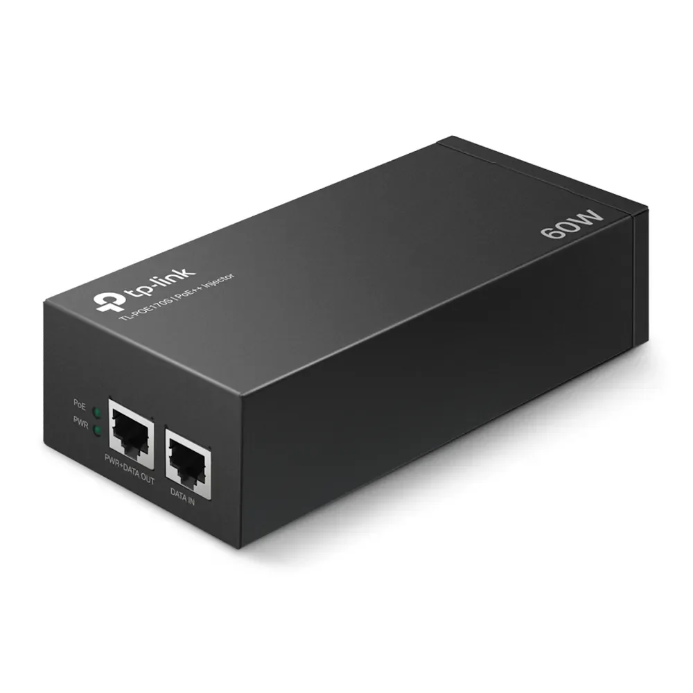 TP-Link Omada POE170S - PoE++ -injektori, Musta