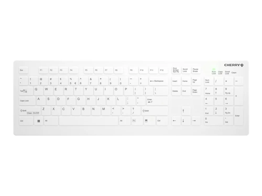 Cherry Active Key AK-C8112 - keyboard - medical - 100% full size - QWERTY - Pan Nordic - white Input Device - Näppäimistö - Pohjoismainen - Valkoinen