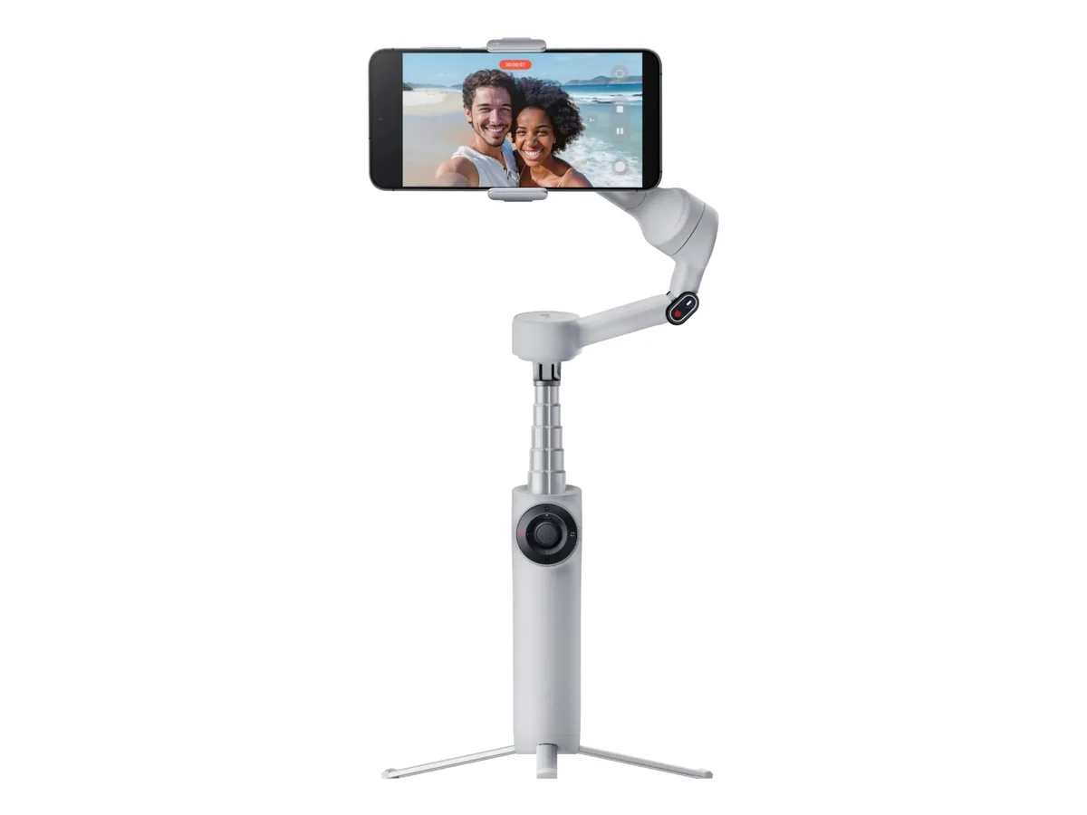 Insta360 Flow 2 Standard Bundle, Älypuhelimen kameranvakaaja, Vaaleanharmaa, Kuluttaja, -99 - 231°, -210 - 120°, 0,3 kg