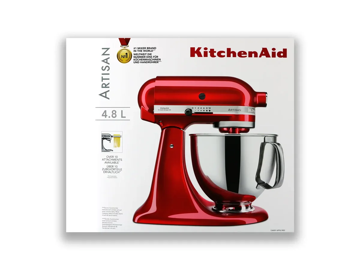 KitchenAid Artisan 5KSM175PSECA -yleiskone, 300 wattia, 4,7 litraa, Candy Apple punainen