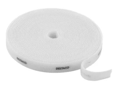 Deltaco Cable Ties 10mm 5m Valkoinen
