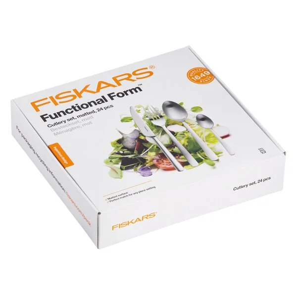 Fiskars Functional Form Aterinsarja 24 osaa, Ruostumaton teräs, Matta