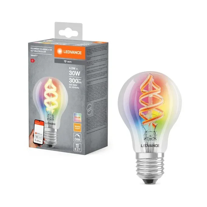 Osram SMART+ standardi RGBW kirkas filamentti E27 WiFi