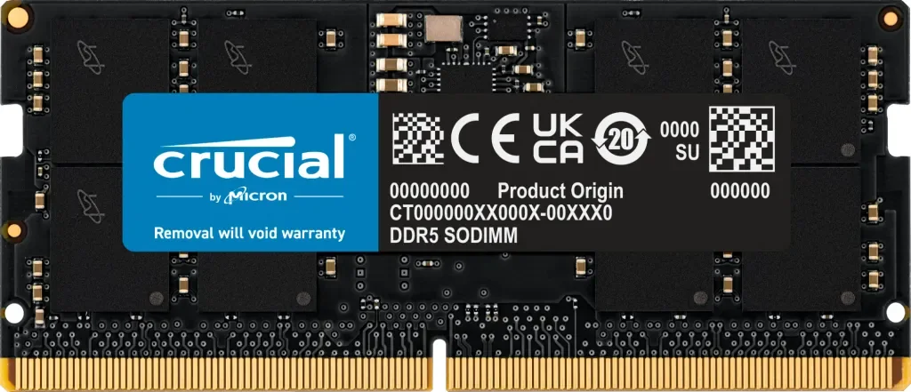 Crucial 16 Gt (1 x 16 Gt) DDR5 4800 MHz, CL40 -muisti