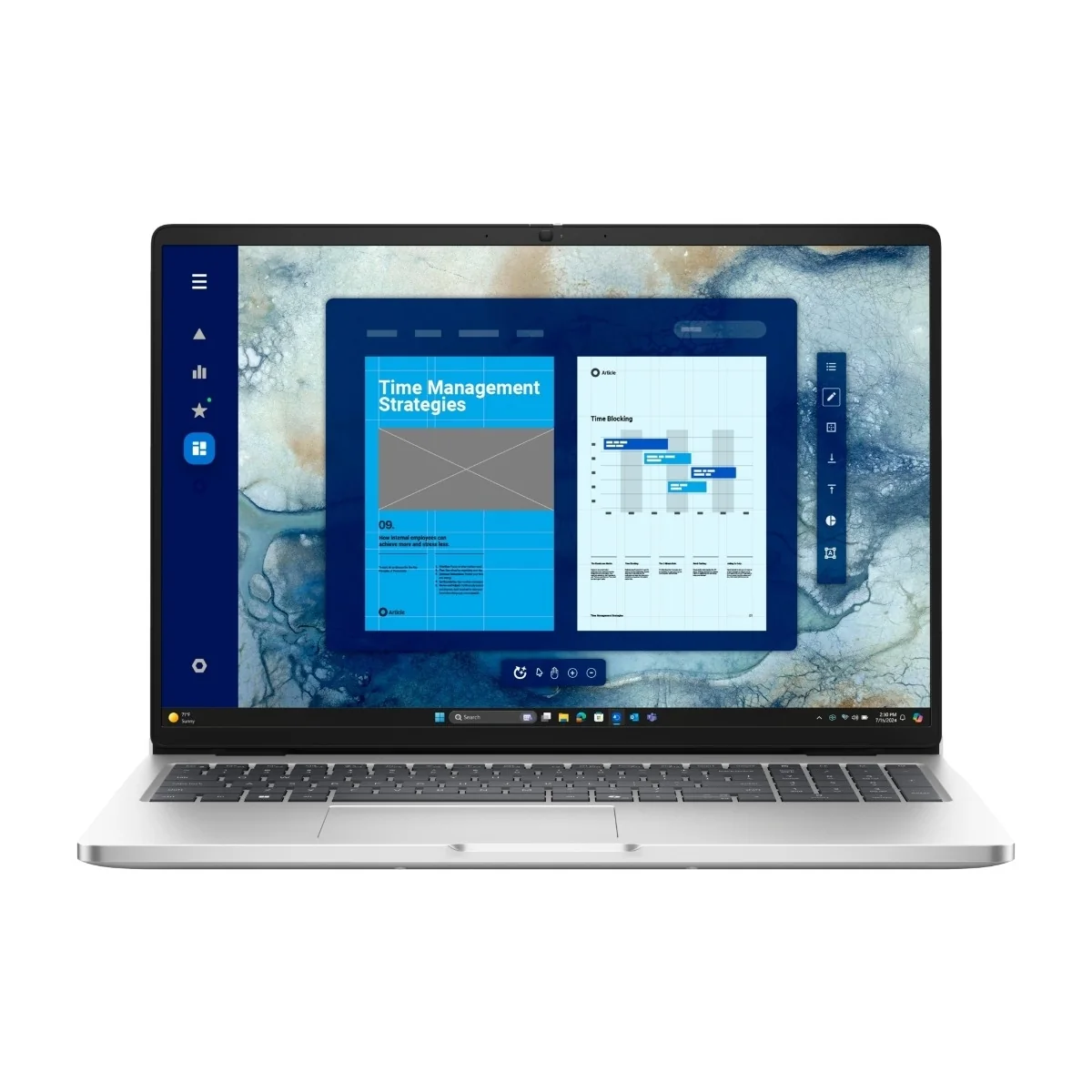 Dell Pro 16 PC16250 16.0" Ultra 255U, 16 Gt, 512 Gt, Win 11 Pro -kannettava, platinahopea