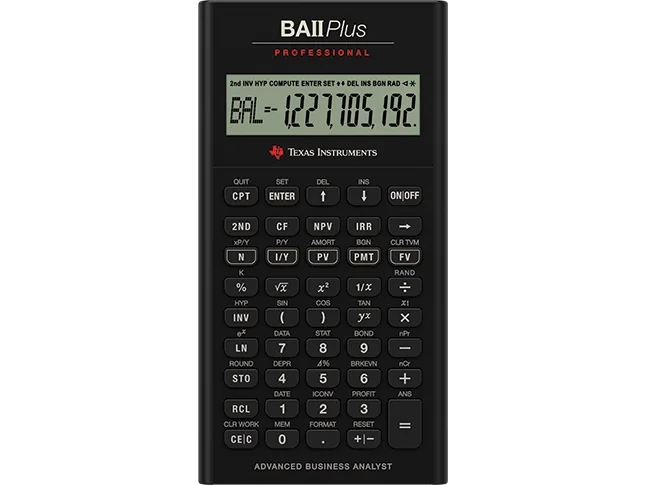 Texas Instruments BAII PLUS PROFESSIONAL - financial calculator