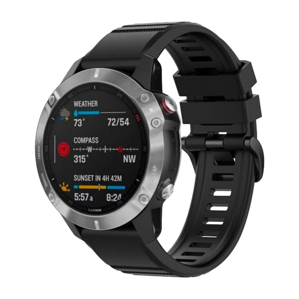 FIXED QuickFit 22 mm silikoniranneke, musta