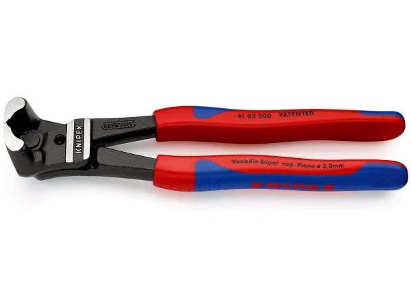 Knipex 61 02 200, Voimaleikkurit, Kromivanadiini-teräs, Muovi, Sininen, Punainen, 200 mm, 435 g