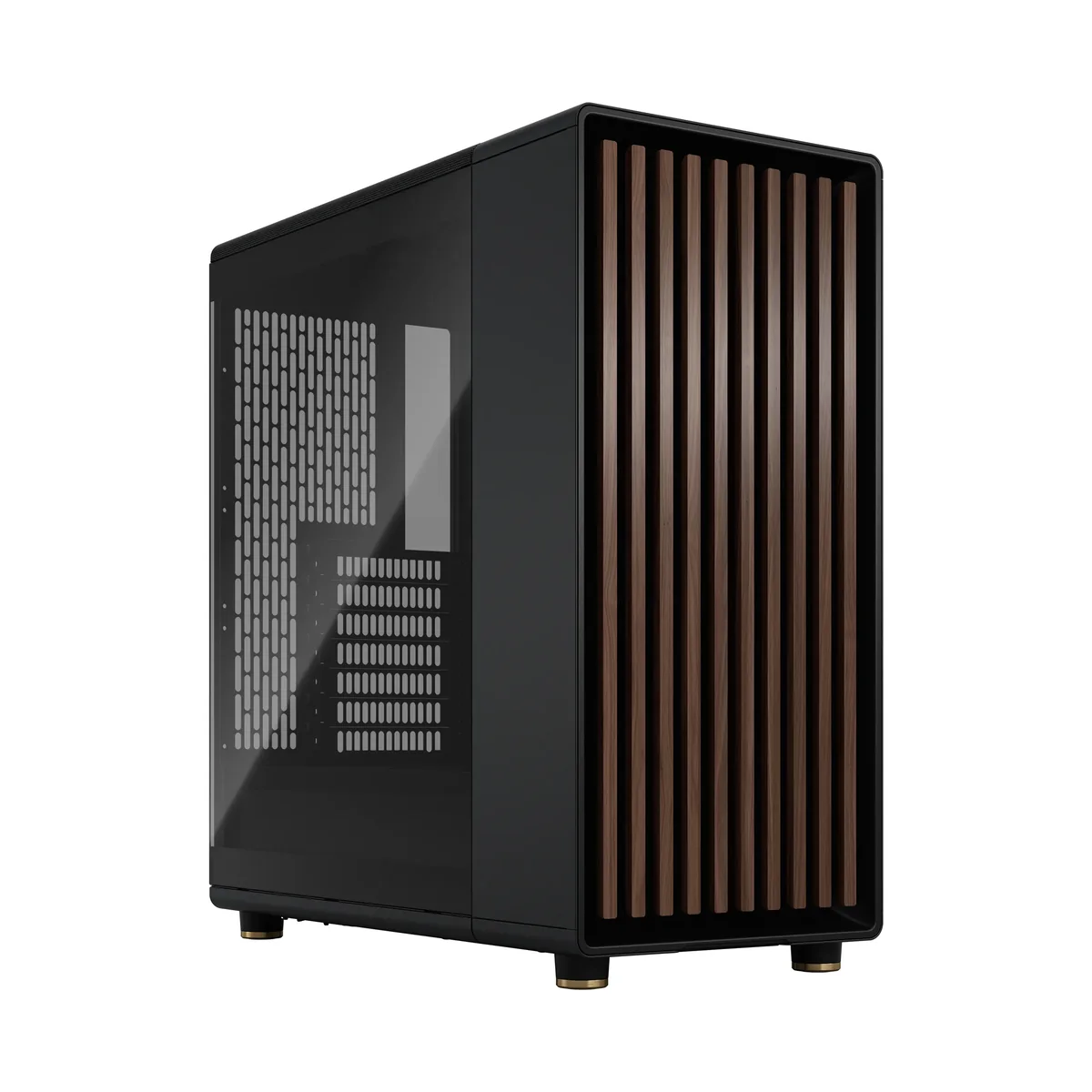 Fractal Design North -miditornikotelo tummalla ikkunalla, musta