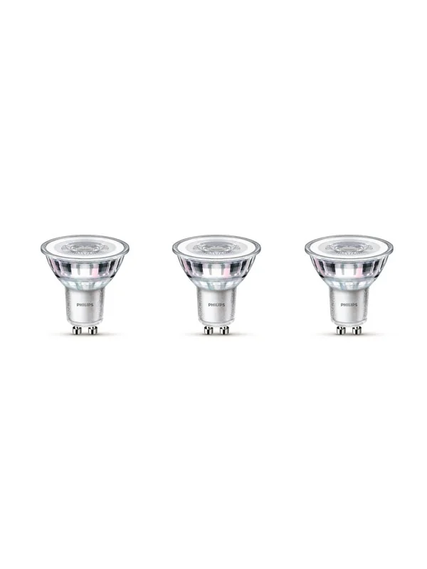 Philips LED-lamppu LED-klassikko 4,6 W / 827 (50 W) kolmen pakkaus GU10