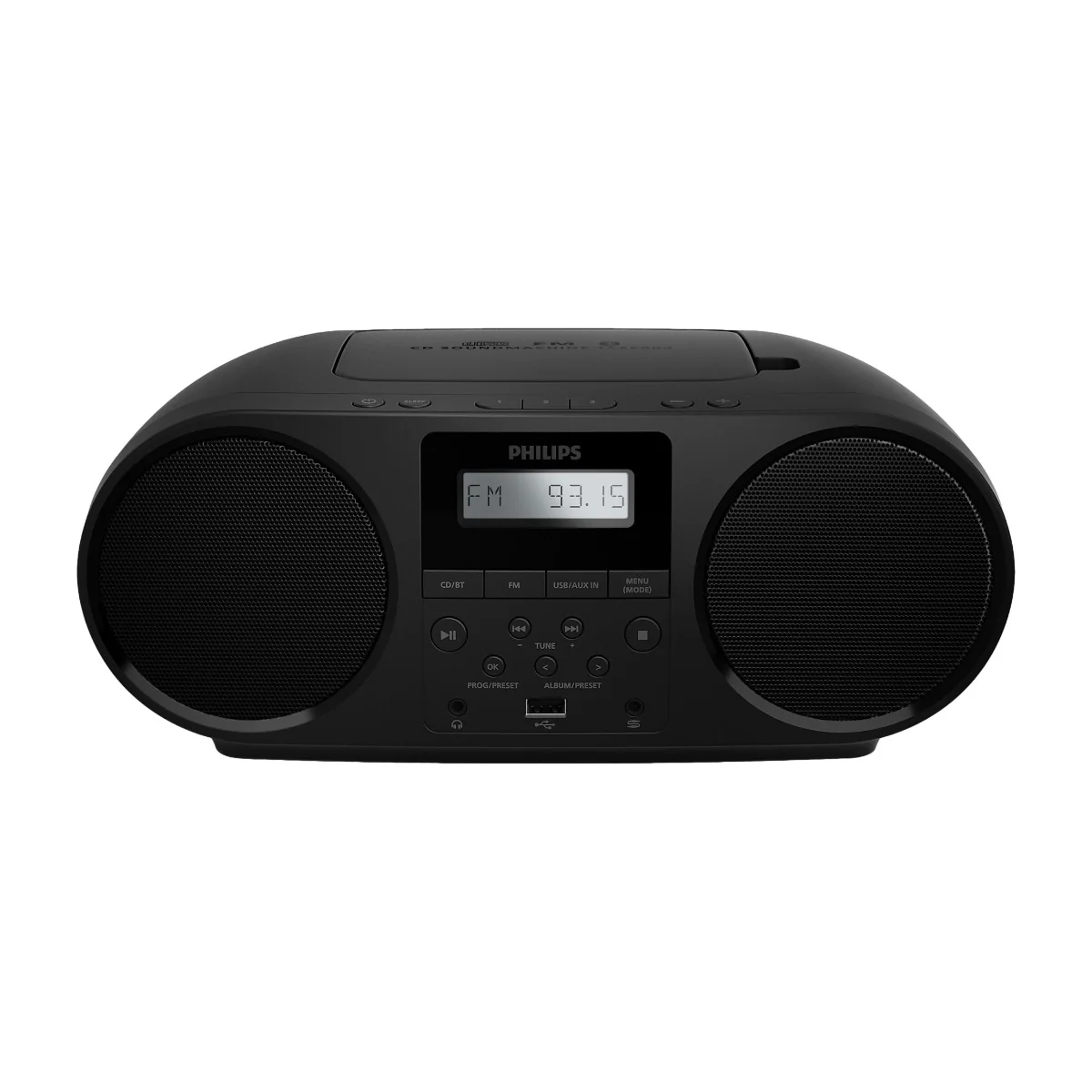 Philips TAZ5000/10 kannettava CD-soitin, FM-radio, Bluetooth ja USB, musta