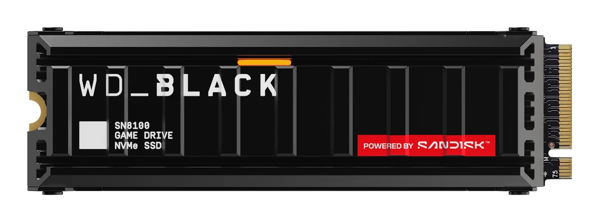 SANDISK WD Black SN8100 SSD - 4TB - M.2 2280 - PCIe 5.0 - Jäähdytyssiilillä