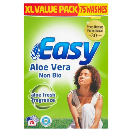 Easy Washing Non Bio Aloe Vera Laundry Detergent Powder - 5100 g